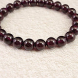 ロードライト　ガーネット 5A 　7.5mm玉ブレスレット　22.7ｇ (ID:18971)