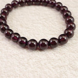 ロードライト　ガーネット 5A 　7.5mm玉ブレスレット　22.7ｇ (ID:18971)