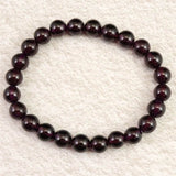 ロードライト　ガーネット 5A 　7.5mm玉ブレスレット　22.7ｇ (ID:18971)