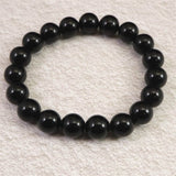 チベット産 天然モリオン水晶 4A  10mm玉 ブレスレット 30.7g (ID:19002)