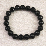 チベット産 天然モリオン水晶 4A  10mm玉 ブレスレット 30.7g (ID:19002)