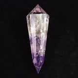 ブラジル産 アメジスト エレスチャル 130mm 12面 ヴォーゲルワンド ファントム レインボー 229.5g (ID:19262)