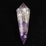 ブラジル産 アメジスト エレスチャル 130mm 12面 ヴォーゲルワンド ファントム レインボー 229.5g (ID:19262)