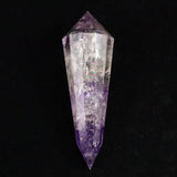 ブラジル産 アメジスト エレスチャル 130mm 12面 ヴォーゲルワンド ファントム レインボー 229.5g (ID:19262)