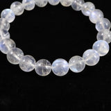 ブルー ムーンストーン ホワイトラブラドライト A 9.5mm玉ブレスレット 25.6g (ID:19277)