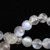 ブルー ムーンストーン ホワイトラブラドライト A 9.5mm玉ブレスレット 25.6g (ID:19277)
