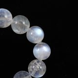 ブルー ムーンストーン ホワイトラブラドライト A 9.5mm玉ブレスレット 25.6g (ID:19277)