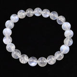 ブルー ムーンストーン ホワイトラブラドライト A 9.5mm玉ブレスレット 25.6g (ID:19277)