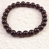 ロードライト ガーネット 4A 8mm玉ブレスレット 24.81ｇ (ID:19391)