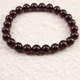 ロードライト ガーネット 4A 8mm玉ブレスレット 24.81ｇ (ID:19391)