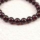 ロードライト ガーネット 4A 8mm玉ブレスレット 24.81ｇ (ID:19391)