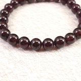 ロードライト ガーネット 4A 8mm玉ブレスレット 24.81ｇ (ID:19391)