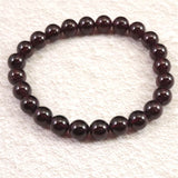 ロードライト ガーネット 4A 8mm玉ブレスレット 24.81ｇ (ID:19391)