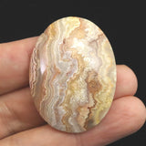 クレイジーレース アゲート 瑪瑙 40mmオーバル ルース 12.3g (ID:19473)