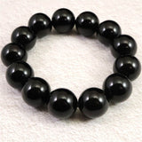 チベット産 天然モリオン水晶(4A)　18mm玉 ブレスレット 105.50g (ID:19594)