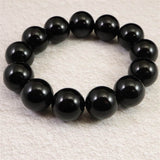 チベット産 天然モリオン水晶(4A)　18mm玉 ブレスレット 105.50g (ID:19594)