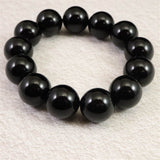 チベット産 天然モリオン水晶(4A)　18mm玉 ブレスレット 105.50g (ID:19594)