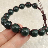 島根県 出雲石 10mm玉 SA 紐網ブレスレット ディレクトリーカード付 20.5g (ID:19599)