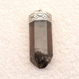 ヒマラヤスモーキークォーツ 天然非加熱 原石 ペンダントトップ 証明書付 31.7g (ID:19630)