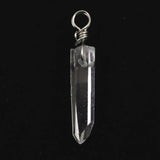 米国アーカンソー州産 水晶 28mm原石ペンダントトップ 2.1g (ID:19634)