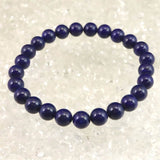 ラピスラズリ 4Aグレード 7mm玉ブレスレット 14.8g (ID:19939)