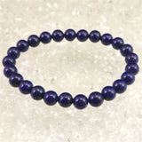 ラピスラズリ 4Aグレード 7mm玉ブレスレット 14.8g (ID:19939)