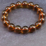 天然琥珀 ミャンマー産 レッドブルーアンバー  11.5mm玉ブレスレット 14.7g (ID:19994)