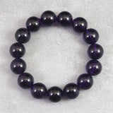 ウルグアイ産 アメジスト AAA 14.5m玉ブレスレット 66.4g (ID:20096)