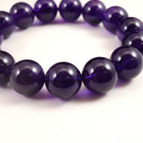 ウルグアイ産 アメジスト AAA 14.5m玉ブレスレット 66.4g (ID:20096)