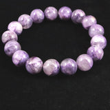 ロシア産 チャロアイト エンジェルシリカ  12mm玉ブレスレット 40.9g (ID:20984)