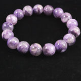 ロシア産 チャロアイト エンジェルシリカ  12mm玉ブレスレット 40.9g (ID:20984)