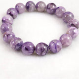 ロシア産 チャロアイト エンジェルシリカ  12mm玉ブレスレット 40.9g (ID:20984)