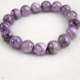 ロシア産 チャロアイト エンジェルシリカ  12mm玉ブレスレット 40.9g (ID:20984)