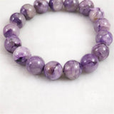 ロシア産 チャロアイト エンジェルシリカ  12mm玉ブレスレット 40.9g (ID:20984)