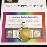 H&E社アゼツライトXヒマラヤゴールド(AZOZEO)　ムーン ペンダントトップ 証明書付 12.4g (ID:21067)