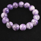 ロシア産 チャロアイト エンジェルシリカ  13.5mm玉ブレスレット 55.4g (ID:21071)