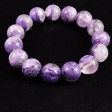 ロシア産 チャロアイト エンジェルシリカ  13.5mm玉ブレスレット 55.4g (ID:21071)