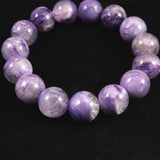 ロシア産 チャロアイト エンジェルシリカ  13.5mm玉ブレスレット 55.4g (ID:21071)