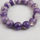 ロシア産 チャロアイト エンジェルシリカ  13.5mm玉ブレスレット 55.4g (ID:21071)