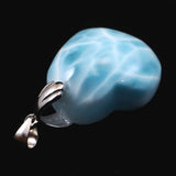 ラリマー  AAA 20mmハート　ペンダントトップ 9.9g (ID:21093)