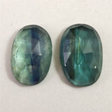 カイヤナイト エメラルドグリーン 12X8mmオーバルカット ルース ペア 8.0ct (ID:21166)