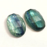 カイヤナイト エメラルドグリーン 12X8mmオーバルカット ルース ペア 8.0ct (ID:21166)