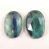 カイヤナイト エメラルドグリーン 12X8mmオーバルカット ルース ペア 8.0ct (ID:21166)