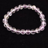 ブラジル産 未処理 クンツァイト 8mm玉ブレスレット 20.6g (ID:21523)