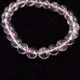 ブラジル産 未処理 クンツァイト 8mm玉ブレスレット 20.6g (ID:21523)