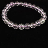 ブラジル産 未処理 クンツァイト 8mm玉ブレスレット 20.6g (ID:21523)