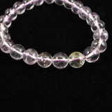 ブラジル産 未処理 クンツァイト 8mm玉ブレスレット 20.6g (ID:21523)