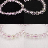 ブラジル産 未処理 クンツァイト 8mm玉ブレスレット 20.6g (ID:21523)