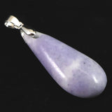 糸魚川翡翠  ヒスイ 小滝産 ラベンダー 33mmドロップ ペンダントトップ ディレクトリカード付 6.48g (ID:21730)