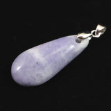 糸魚川翡翠  ヒスイ 小滝産 ラベンダー 33mmドロップ ペンダントトップ ディレクトリカード付 6.48g (ID:21730)